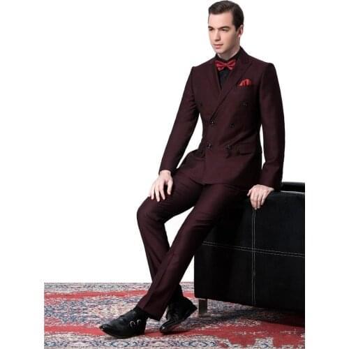 Latest Design Mens Suits Groom Tuxedos Groomsmen Wedding Party Dinner Best Man Suits Blazer (Jacket+Pants+Girdle+Tie) NO:1295