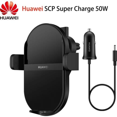 Original Huawei SCP SuperCharge Wireless Car Charger 50W Max Intelligent Both Side Sensor Mounting Retrieve Phone 3D Air Cooling