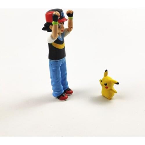 Pokemon Ash Ketchum&Pikachu PVC Action Figure Toy Dolls