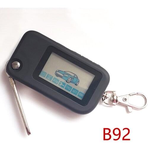 Two Way B92 Lcd Remote Controller Key Fob Chain Keychain For Russian Version 2 Way Car Alarm System Starline B92 Engine Starter