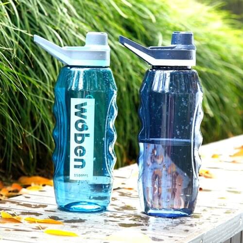 Fitness Sports Water Bottle High-value Drop-proof Leak-proof Convenient 1000/1500ml Large-capacity Creative Space Water Cup