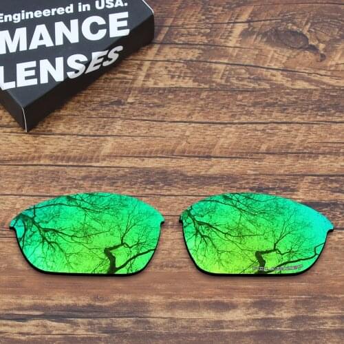 ToughAsNails Resist Seawater Corrosion Polarized Replacement Lenses for Oakley Half Jacket 2.0 Sunglasses Green Mirrored
