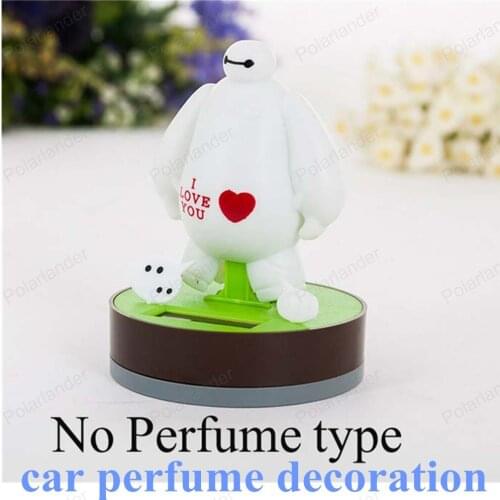 Auto White solar Installation Automatic Shaking His Head Ornaments Car Interior Doll Decorations Perfume With Non-slip Mat