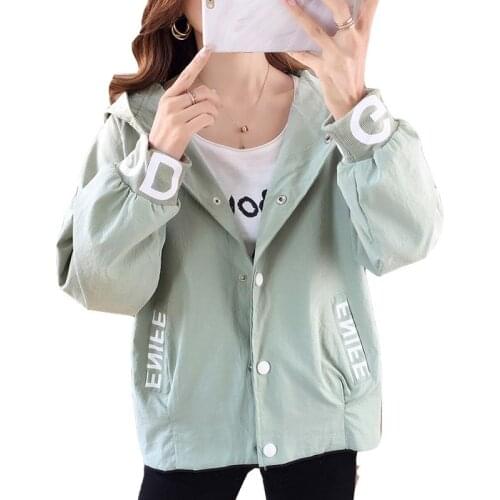 2020 Winter Women Jacket New Version Of Loose Retro Wild Thin Section Small Fragrant Wind Button Letter Printed Girl Hooded Coat