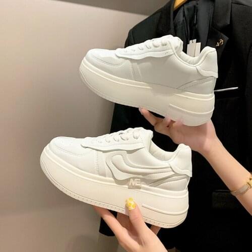 2021 Sneakers Women Vulcanized Shoes Basket Femme Fashion Thick Bottom Sport Ladies Trainer Casual White Platform Sneakers Women