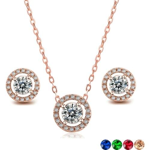 Wedding Jewelry Sets For Women Forever Classic Micro Mosaic Zircon Party Necklace Earrings Party Gift Fashion Jewelry S423