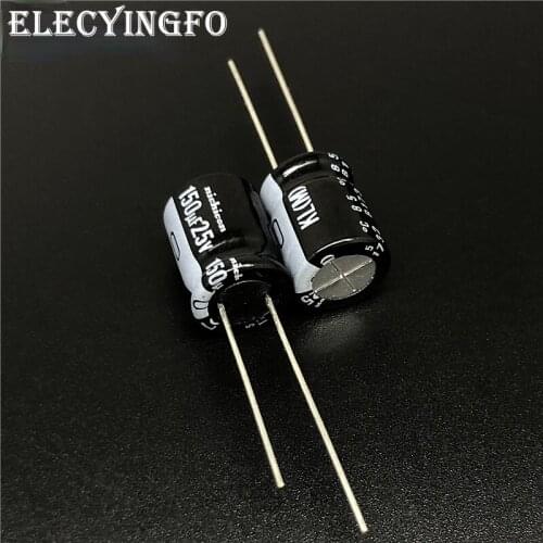 10pcs/100pcs 120uF 25V120uf NICHICON KL Series 10x12.5mm Low Leakage Current 25V120uF Aluminum Electrolytic capacitor