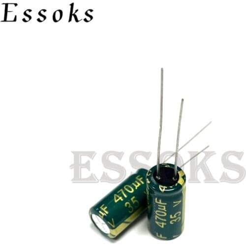10pcs Electrolytic Capacitor 35V470UF 35V 470UF 8X12 8X16 10X16 mm High Frequency Low ESR Aluminum Capacitors