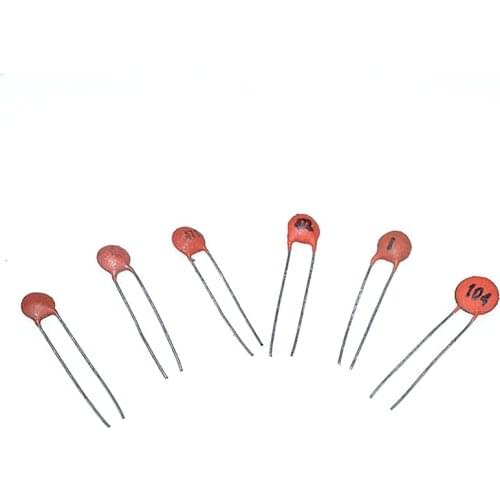 100pcs Ceramic capacitor 50V 1pF ~ 100nF 0.1uF 104 4.7PF 10PF 22PF 33PF 47PF 100PF 101 220PF 221 330PF 470PF 1NF 103 47NF 473