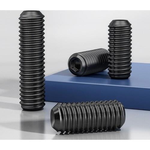 12.9 Grade Socket Set Screw with Cup Point Hexagon Jack Screws Carbon Steel Headless Concave Set-screws M1.6M2.5M3M4M5