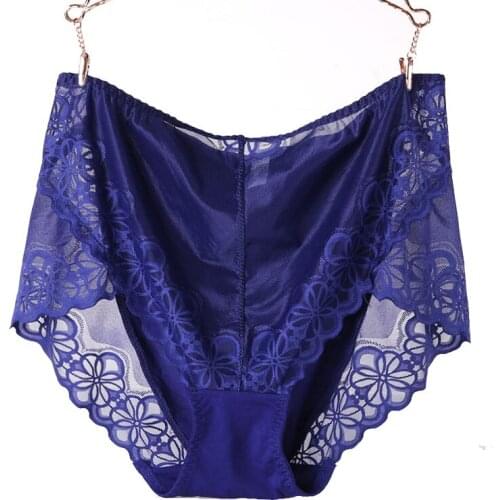 2Pcs/A Lot Women Plus Size Panties Sexy Lace Pants For Ladies Transparent Briefs 4XL 5XL 6XL NO.5060K Maidy