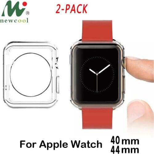 2-PACK Suitable For Apple Watch 4 / 5 Generation 2019 HD Full Coverage Transparent TPU Watch Case Multi Color Option