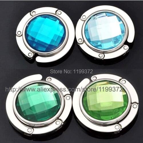 200 pcs/lot DHL FEDEX Free shipping Bag hook Folding Bag Purse Hook NO Mirror Crystal bag Hanger Holder handbag hot sale