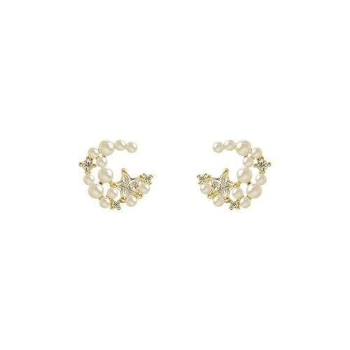 2020 fashion new star moon bright personality temperament Earrings Korean elegant high quality Earrings