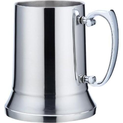 40PCS Bar Tankard Beer Mugs Stainless Steel 450ML Big Capacity Double Wall Wine Cups Party Supplies