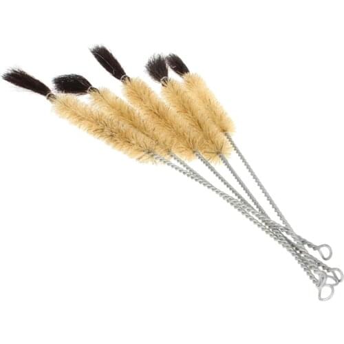 Hot 5pcs Pig Hair Test Tube Bottle Cleaning Brush Cleaner Laboratory Brush 23cm Long Drinking Straw Cleaning Brush Kit
