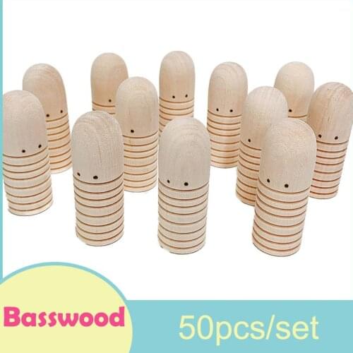 50pcs Basswood Baby Toys 6.5cm Rainbow Blocks Wooden Toys Large Rainbow Stacker Wave Flame Earth Montessori Educational Toy