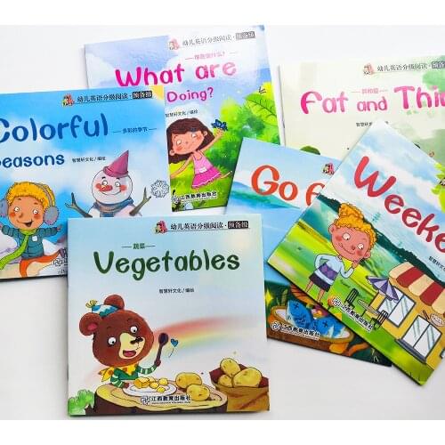 60 Books/Set Children Kid learning English words Picture Reading Books Baby Story Graded reading Pre Learning Educational Libros