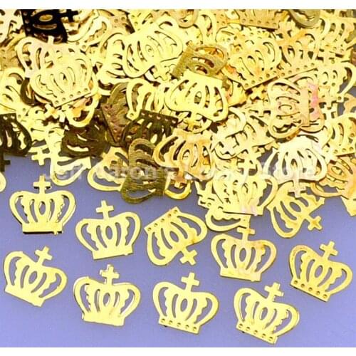 1000PCS gold imperial crown nail foil decals metal 3d nail art decoration tools sticker alloy slice nail sequin 04