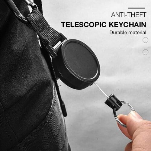 Anti-theft Telescopic Keychain Retractable Hook Keychain Accessories