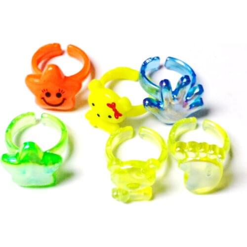 FREE SHIP 36pc ANIMAL Color ASSORTED RINGS 685-1 Goody Bag Pinata Filler Supply Novelty - Birthday Party Favors Gift Toy Prize