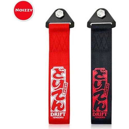 Noizzy Tengoku Drift Towing Rope Heavy Duty Hook Car Nylon JDM Front Auto Bumper Tow Strap Bar Trailer Tsurikawa Car-Styling
