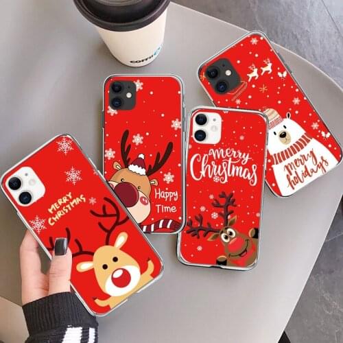 Clear Christmas Gift Case For Huawei Honor Mate 20 10i 10 8X 9C 9 P50 P40 P30 P20 Lite E Pro PSmart 2021 Y9 Prime Y7 Y6 2019 Bag
