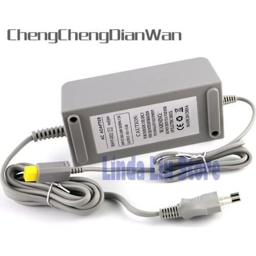 ChengChengDianWan 10pcs EU plug Home Wall Power Supply AC Charger Adapter Cable for Wii U WiiU Console 100-240V DC 15V 5A by DHL