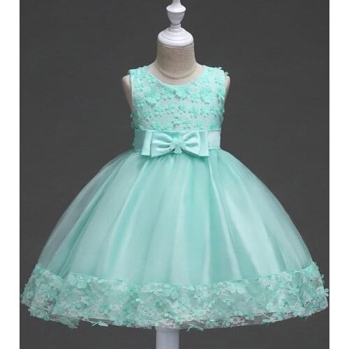Kids Party Dresses New Design Flower Girl Dress For Weddings Children Princess Frocks Ball Gowns Vestido nina 4 6 8 10 12 14 Y
