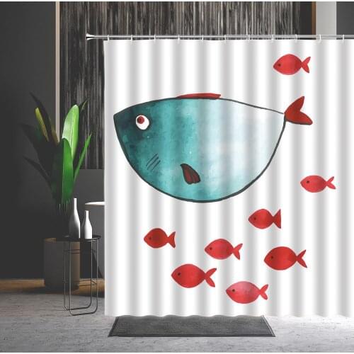 Lovely Children Shower Curtain Set Cartoon Kitty Penguin Widget Bathtub Decoration 240X180cm Photographic Background