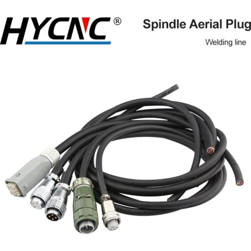 CNC Milling Machine Spindle Aerial Insertion Welding Wire, Machine Tool Engraving Motor Cable, Spindle Motor With Shielded Wire