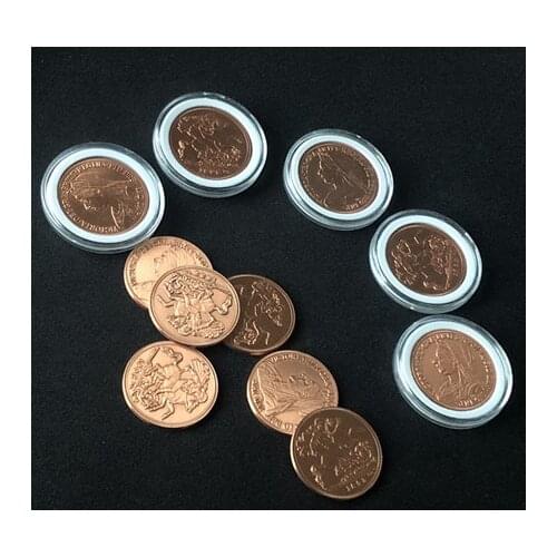 Queen Victoria Ancient Coin (Copper,Dia 3.8cm) Magic Tricks Magician Accessories Close Up Illusion Prop Appear Vanish prop Magia