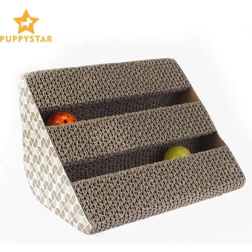 Catnip Cat Scratcher Kitten Scratch Pad Corrugated Paper Scratch Board For Kittens Cat Scratching Pet Products Balls Toys LY0009