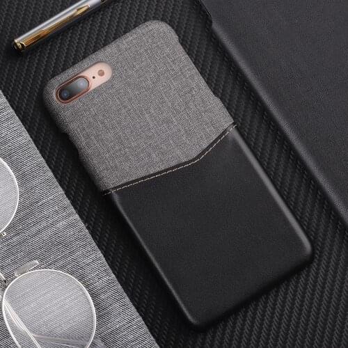 Leather In Canvas Phone Case for IPhone 11 12Pro Personalized Fashion Design for IPhone 12 12Pro Back cover