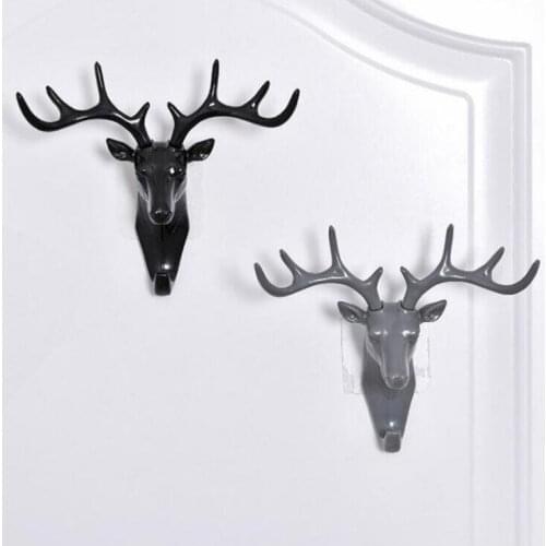 Creative American hook deer head modeling housekeeper on wall Hanging decoration hanger coat key Decorative hooks holder
