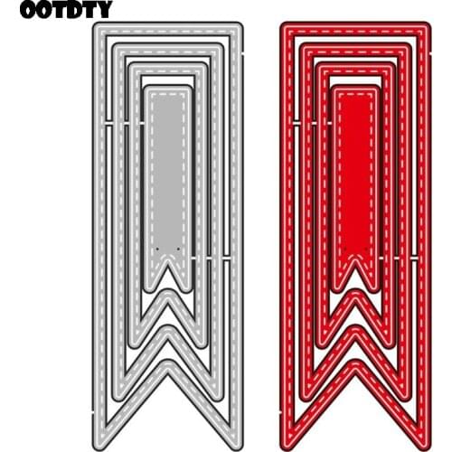 Banner Metal Metal Cutting Dies Stencil Scrapbooking DIY Album Stamp Paper Cards Embossing Decor Craft Art New Dies for 2020