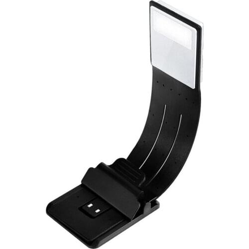 Mini Flexible LED Reading Light Brightness Adjustable Bendable With Clip Design LED Book Light Bookmarks Lamp USB Rechargeable