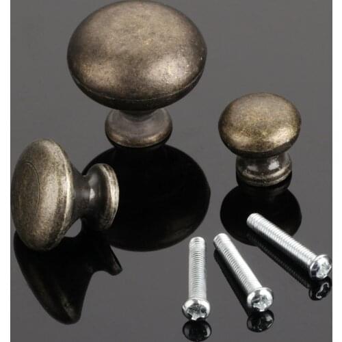 Mini Jewelry Box Knobs and Pulls Round Furniture Handle Drawer Cupboard Cabinet Pull Handles Furniture Hardware with Screw