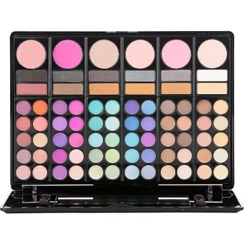 Fashion Eyeshadow Palette 78 Colors Matte EyeShadow Plate Lip Color Blush Single Color Makeup Set Professional Cosmetics
