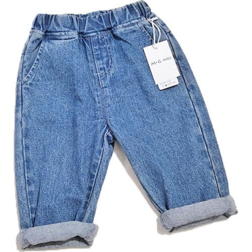 Outfit 2019 small and medium-sized childrens jeans han edition trousers a undertakes to the infant child of the girls