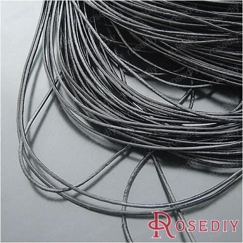 Wholesale 1mm Black Round Genuine Leather Cord Diy Jewelry Findings Accessories 5 Meter(JM4720)