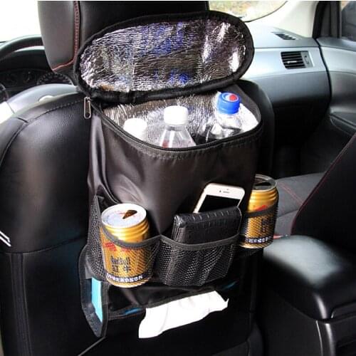 Car Back Seat Organizer Storage Bag Car Hanging Bag Multi-Pocket Auto Car Storage Tissue Box Car-styling Cool Wrap Bottle