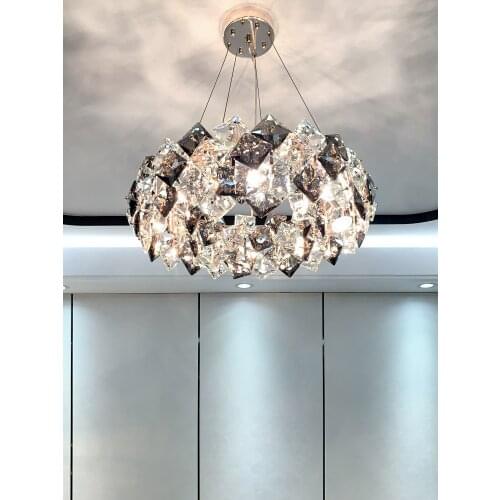 Luxury Crystal Home Chandelier For Living Room Bedroom Hotel Lobby Hanging Lamp Modern Minimalist Creative Chandelier