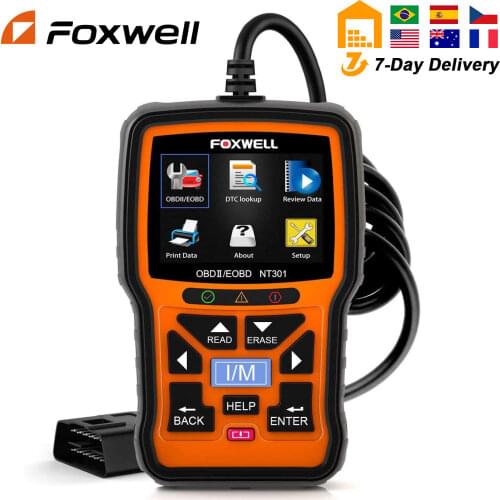 FOXWELL NT301 OBD2 Scanner Professional EOBD OBDII Code Reader Engine Check ODB2 OBD 2 Automotive Scanner Car Diagnostic Tool