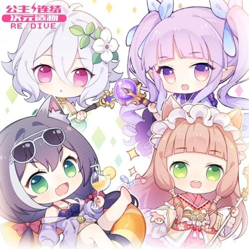 Anime Princess Connect! Re:Dive Natsume Kokoro Cosplay Acrylic Keychain Cartoon Key rings Girl Bag Itabag Pendant Xmas Gifts