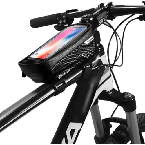 Wild Man 1L MTB Bike Bag Bicycle Touch Screen Saddle Bag Waterproof Top Tube Hard Shell Bag Riding Bicicleta Accessories