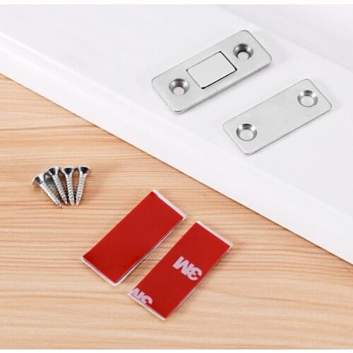 Punch-Free Ultra-Thin Invisible Cabinet Door Suction Miniature Collision Bead Door Wardrobe Sliding Door Drawer Magnetic Suction