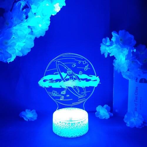 LED Light Avatar The Last Airbender Anime Acrylic Night Light RGB Flashing Cool Gift 3D Light Children Bedroom Decor