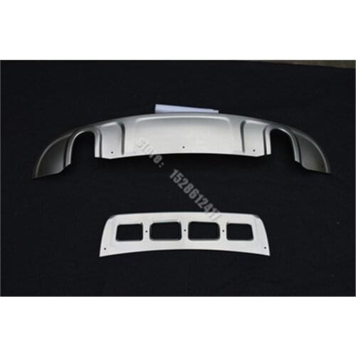For Audi Q5 2009-2012 Car styling Stainless steel front and rear Bumper Protector Skid Plate cover