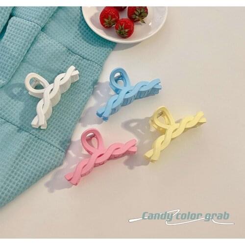 W&G Korean Solid Large Hair Claws Elegant Acrylic Hairpins Barrette Crab Hair Clips Headwear for Women Girls Hair Accessories